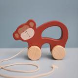 Wooden pull along toy - Mr. Monkey