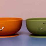 Silicone bowl with suction - Mr. Fox