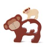 Wooden baby puzzle - Mr. Monkey