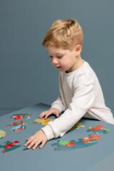 Shape puzzle - Fireman Mr. Dino - 12 pcs