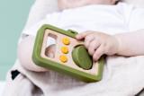 Appareil photo bébé en silicone et bois