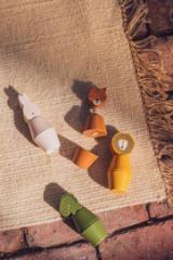 Animales de tornillo de madera 