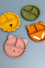 Plato compartimentado de silicona con ventosa - Mrs. Cat