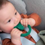 Natural rubber round teether - Mr. Crocodile