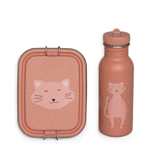 Set scolaire - boîte repas & gourde - Mrs. Cat