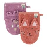 Gant de toilette 2-pack | Mrs. Cat - Mrs. Peacock