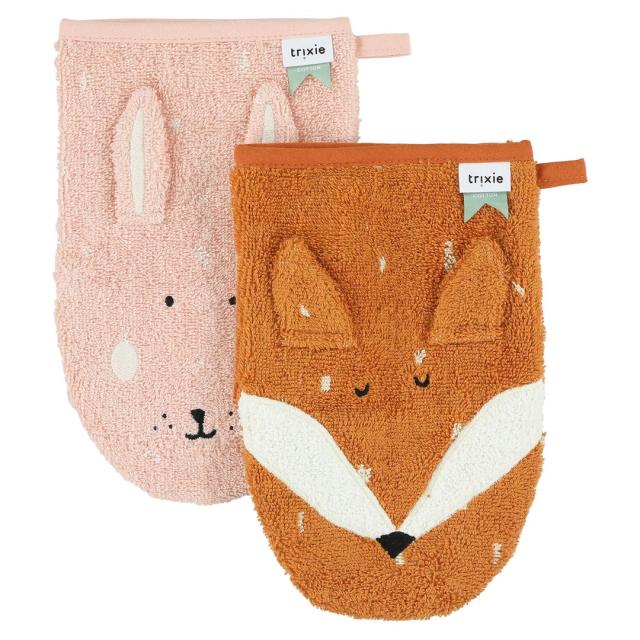 Gant de toilette  2-pack | Mrs. Rabbit - Mr. Fox