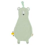 Doudou plat attache-sucette - Mr. Polar Bear
