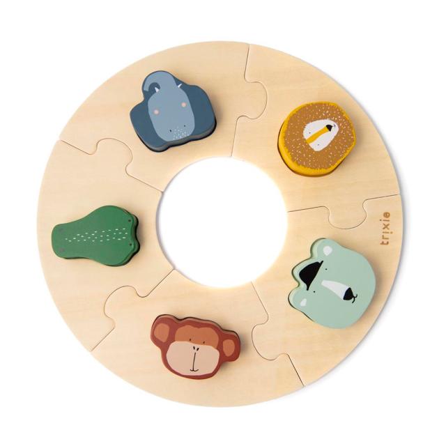 Puzzle redondo de madera