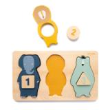 Puzzle de números de madera