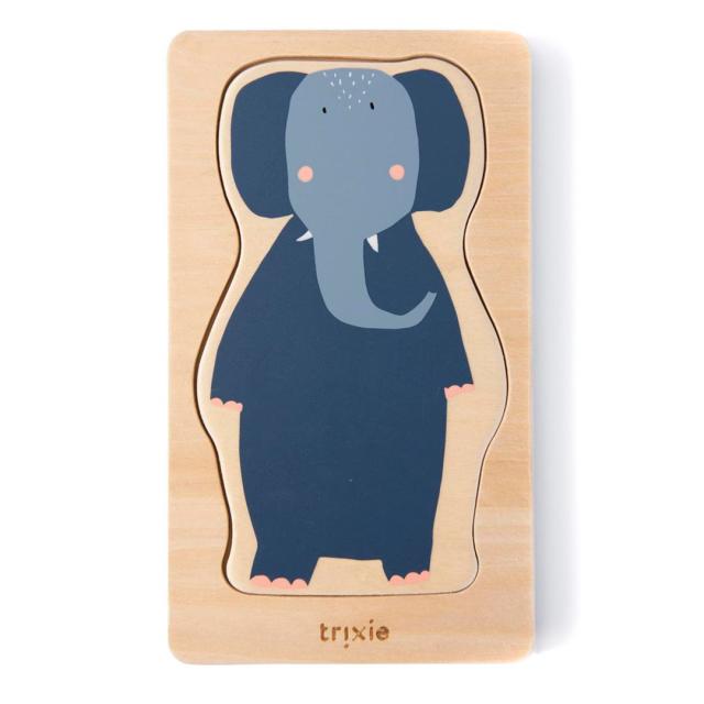 Puzzle de animales de 4 capas de madera