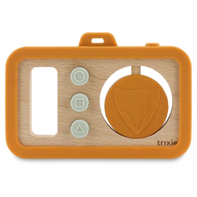 Cámara de silicona y madera para bebés - Mr. Fox