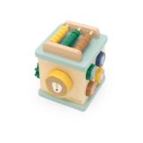 Cubo de actividades pequeño de madera