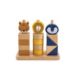 Wooden animal blocks stacker