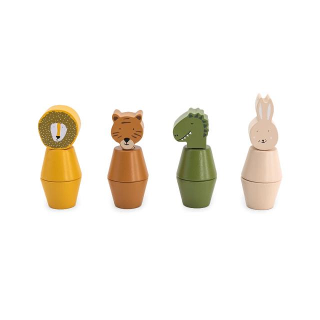Animales de tornillo de madera 