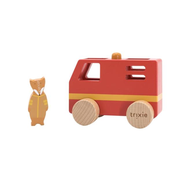 Mini-Feuerwehrwagen aus Holz