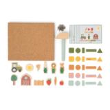 Jeu de clous en bois - ferme