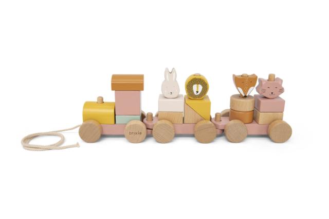 Train en bois animaux - Mrs. Cat