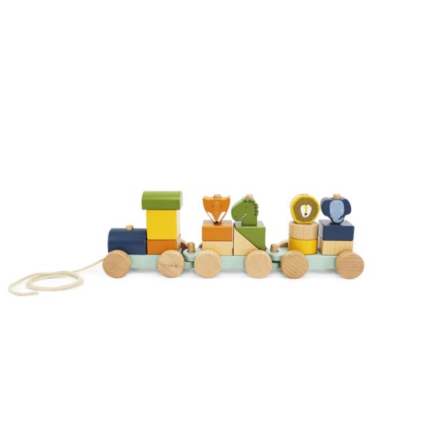Train animaux en bois