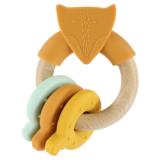 Anilla de actividades de silicona de madera - Mr. Fox