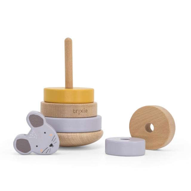 Holz Stapelturm - Mrs. Mouse 