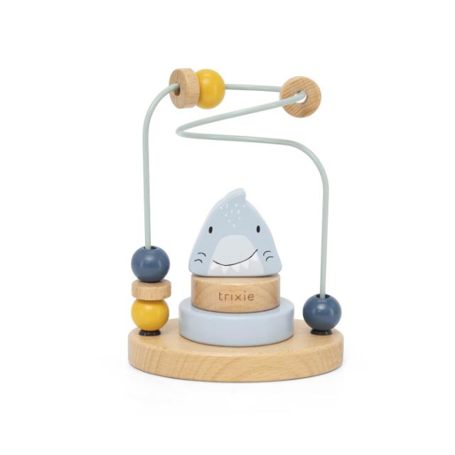 Houten kralenframe - Mr. Shark