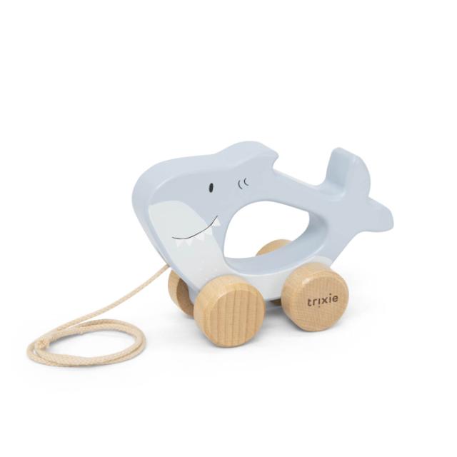 Houten trekspeeltje - Mr. Shark