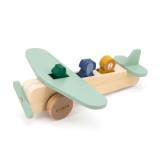 Holzflugzeug mit Tieren