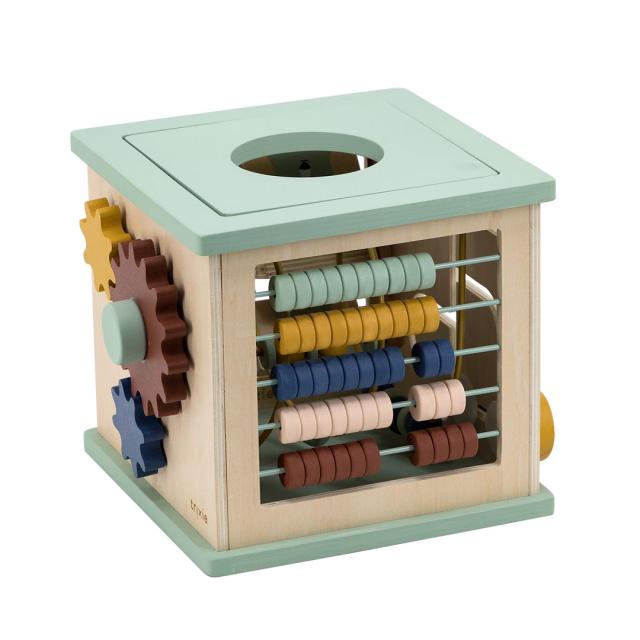 Cubo de actividades de madera 5 en 1
