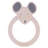 Natural rubber round teether - Mrs. Mouse