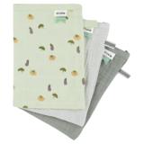Muslin washcloths 3-pack mix - Friendly Vegetables