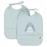 Waterproof bib 2-pack - Mr. Shark