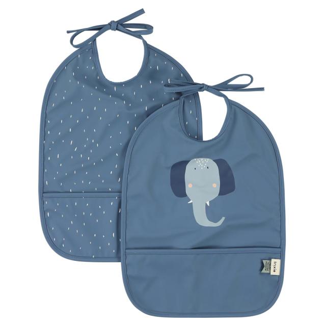 Babero impermeable 2-pack - Mrs. Elephant