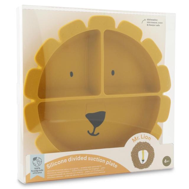 Silikon-Esslernteller mit Saugnapf - Mr. Lion