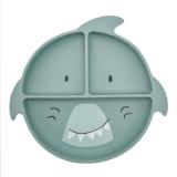 Silikon-Esslernteller mit Saugnapf - Mr. Shark