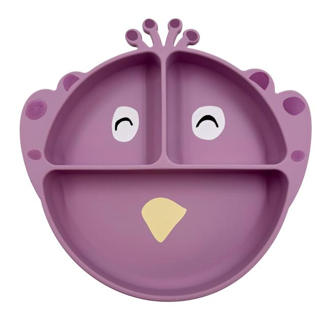 Plato compartimentado de silicona con ventosa - Mrs. Peacock