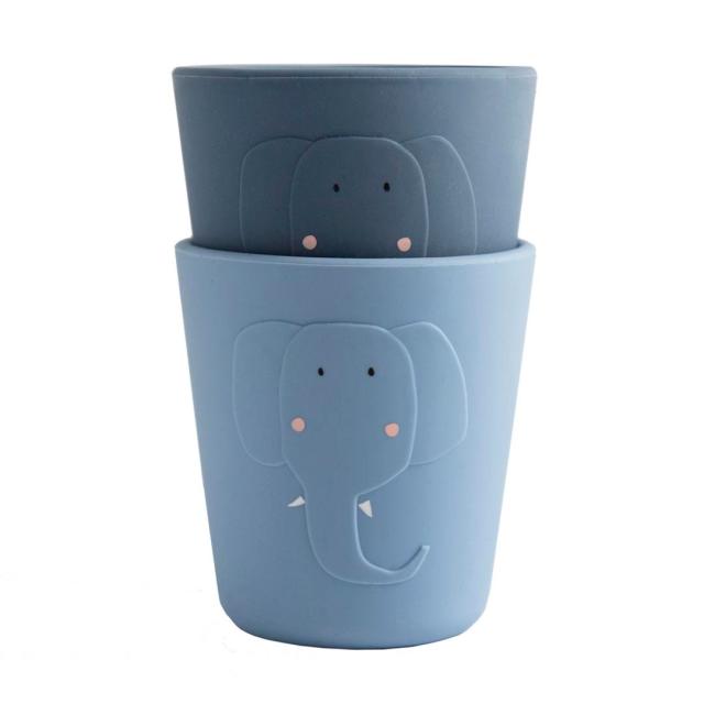 Silikon Becher 2-pack - Mrs. Elephant