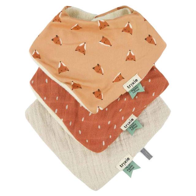 Babero bandana 3-pack mix - Fierce Fox