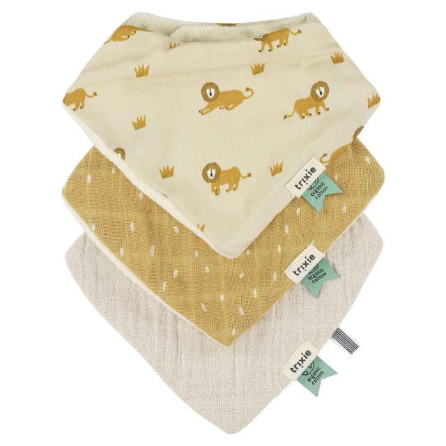Babero bandana 3-pack mix - Lively Lion