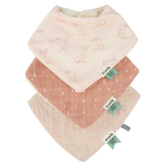 Babero bandana 3-pack mix - Rosy Rabbit