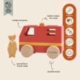 Wooden small fire truck 