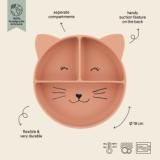 Silikon-Esslernteller mit Saugnapf - Mrs. Cat