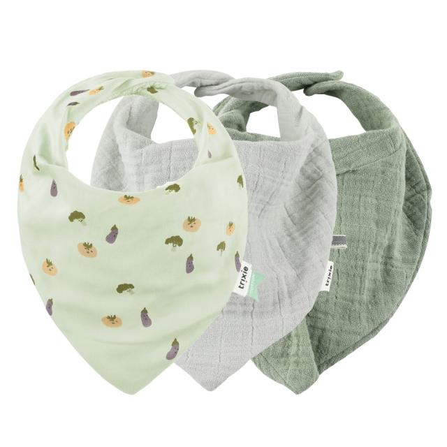 Babero bandana 3-pack mix - Friendly Vegetables