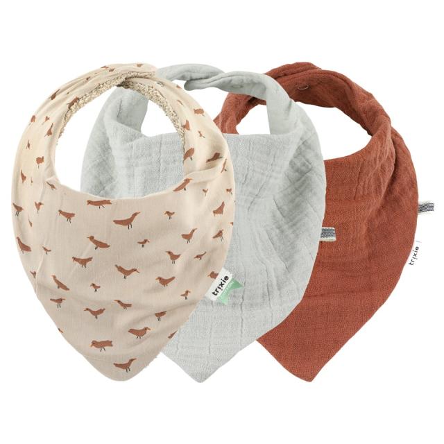 Bandana bib 3-pack mix - Babbling Birds