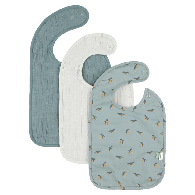 Bib 3-pack mix - Peppy Penguins