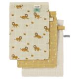 Gants de toilette en mousseline 3-pack mix - Lively Lion