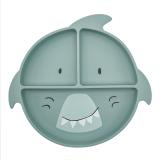 Silikon-Esslernteller mit Saugnapf - Mr. Shark