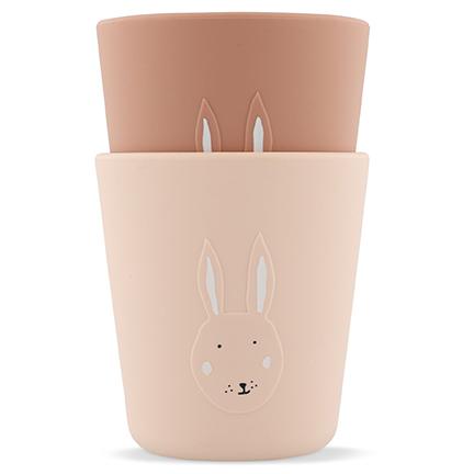 Siliconen beker 2-pack - Mrs. Rabbit