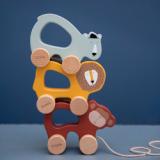 Wooden pull along toy - Mr. Polar Bear