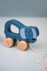 Wooden pull along toy - Mrs. Elephant